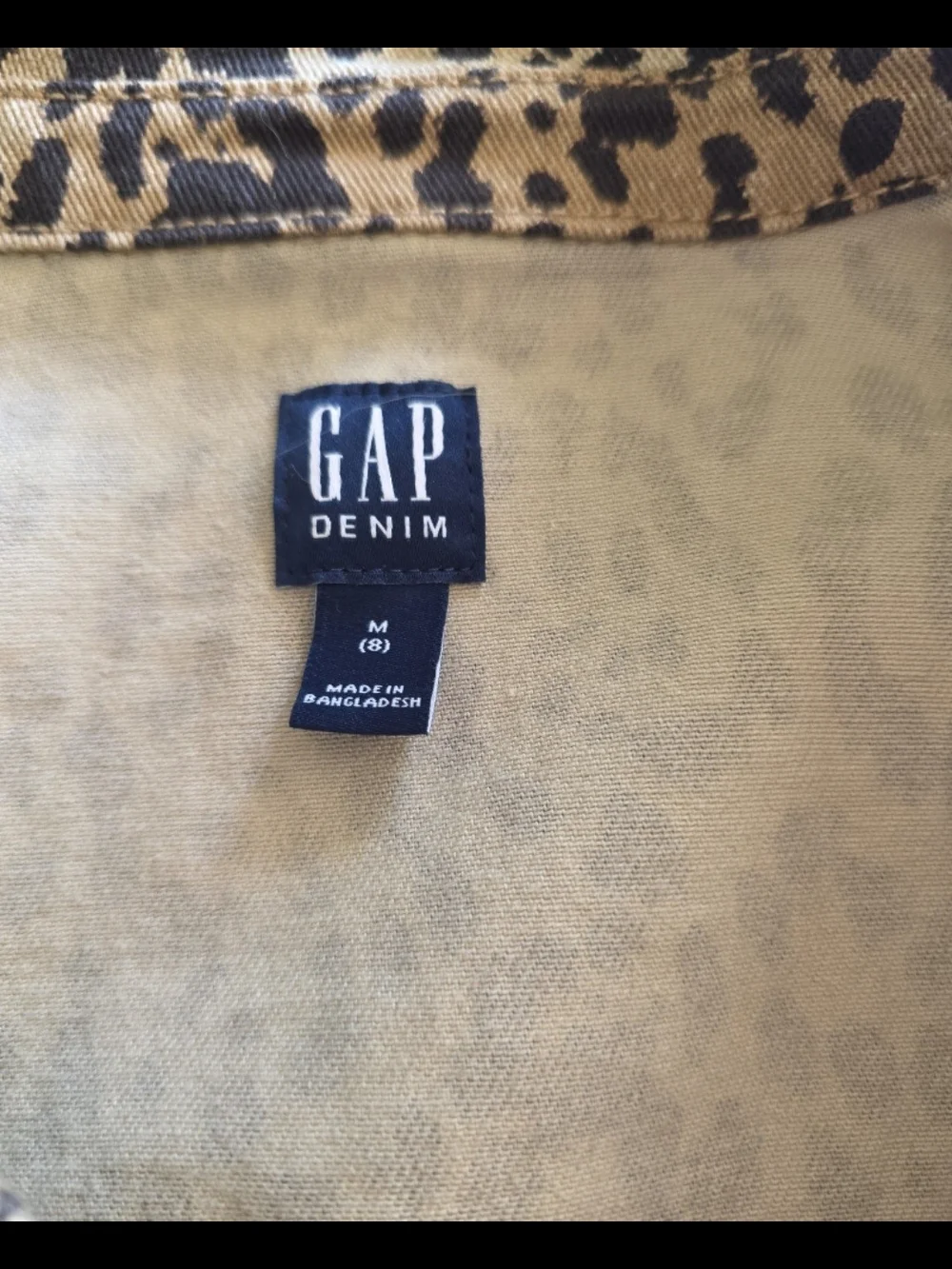 GAP Kids Leopard Print Jean Jacket - Brown & Black